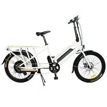 Load image into Gallery viewer, Eunorau MAX-CARGO Long Trail Electric Cargo Bike / Family Wagon  / Food Delivery in White